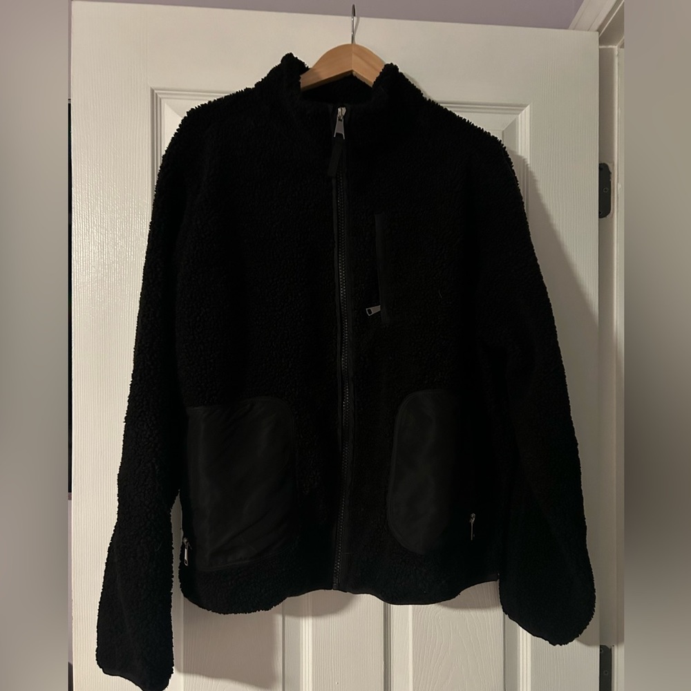 NWOTs Time and Tru Black zip up fleece